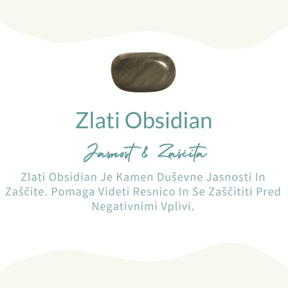 Obesek iz zlatega obsidiana