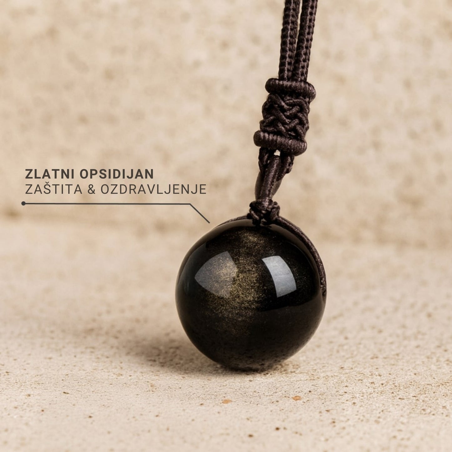Privjesak od zlatnog opsidijana