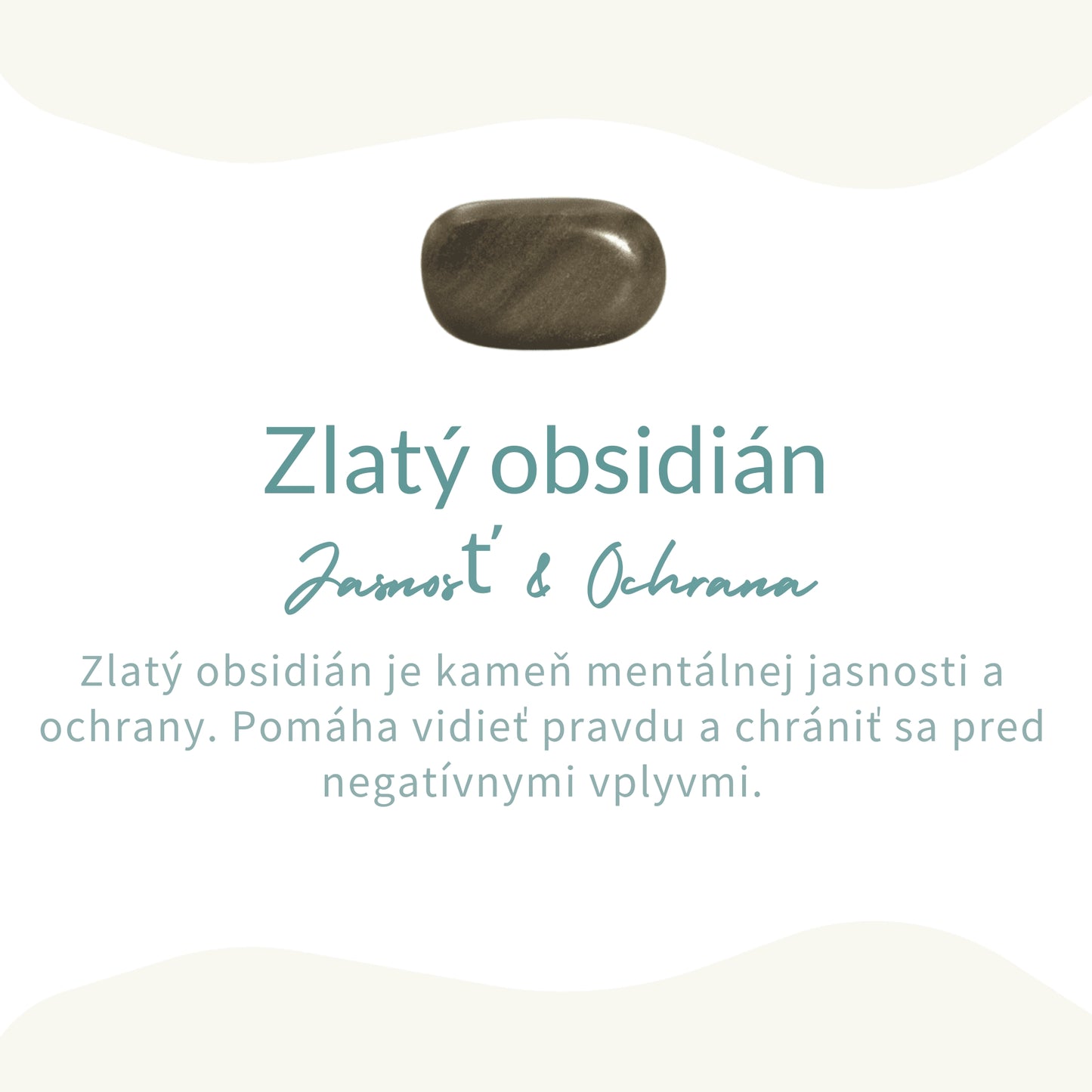 Prívesok zo zlatého obsidiánu