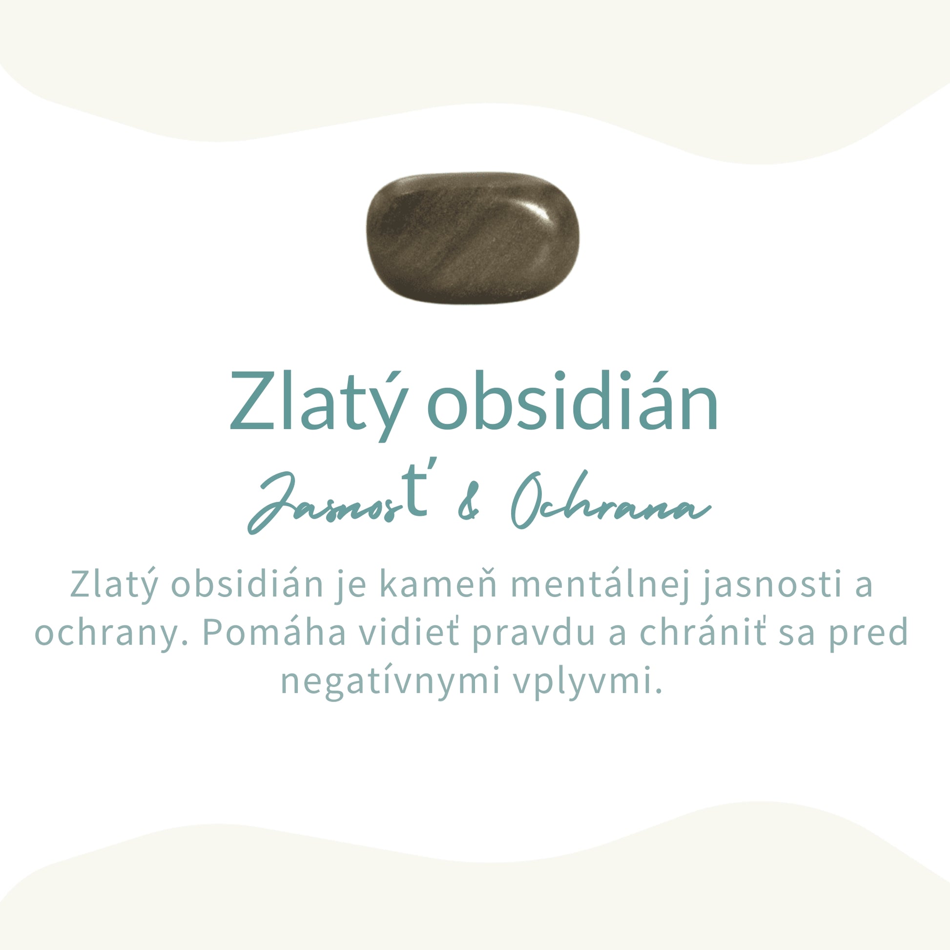 Prívesok zo zlatého obsidiánu