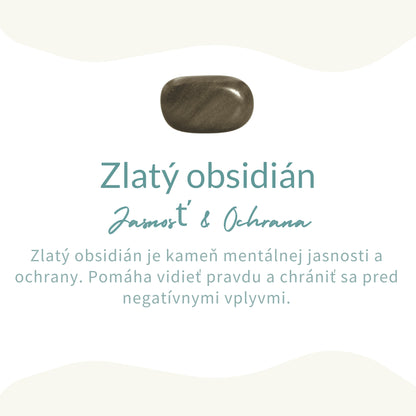Prívesok zo zlatého obsidiánu